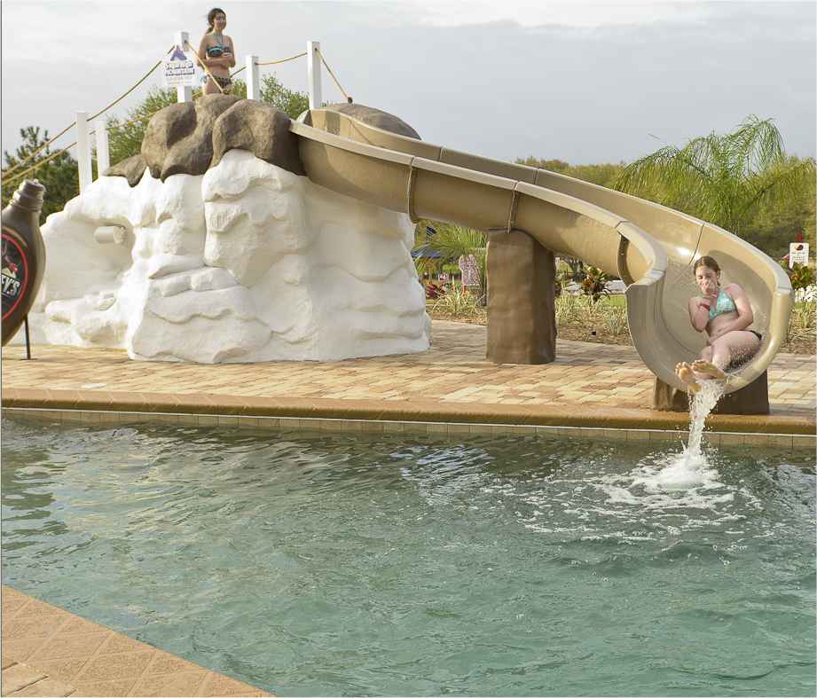 Water Slide at Home Swimming Pool