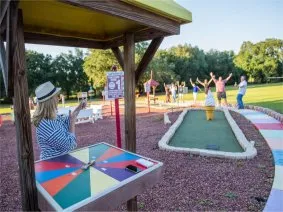 Giant outdoor board game at a vacation home near Disney and Orlando, Florida