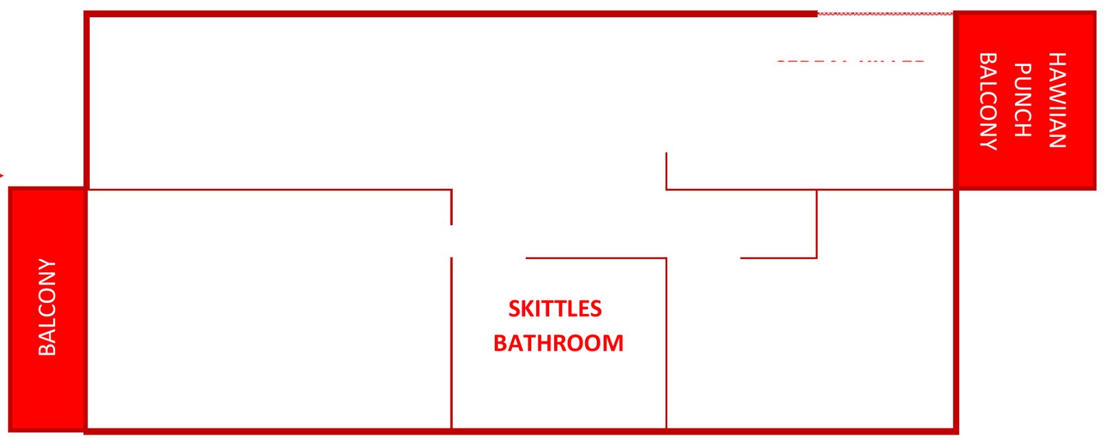 Sweet Escape guest house upper floor plan