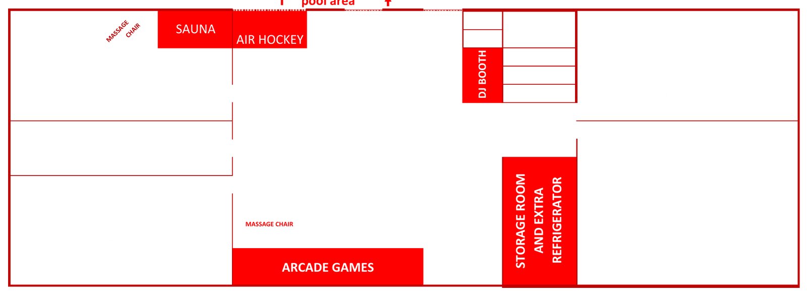 Sweet Escape main house ground floor plan