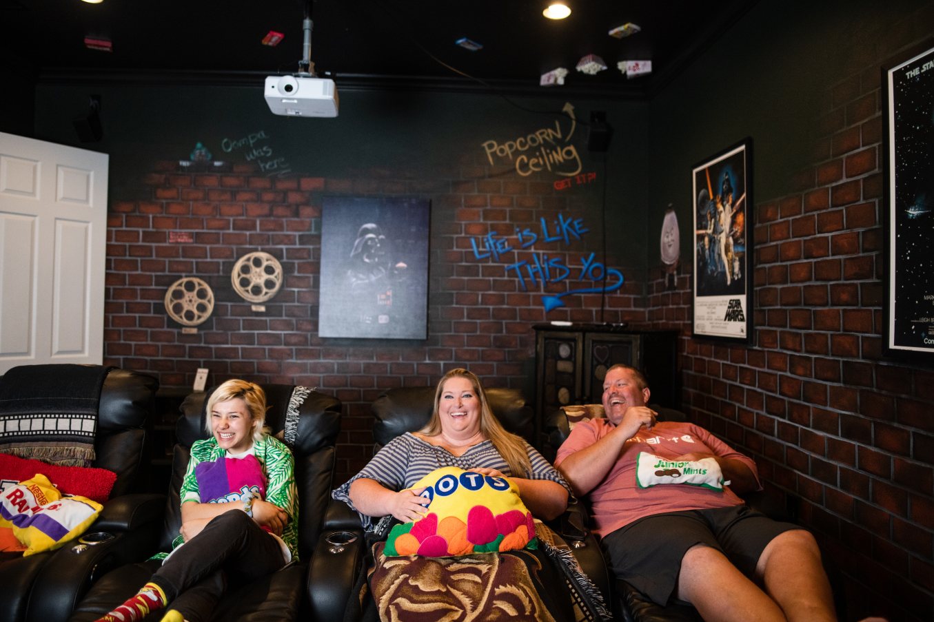 Movie theater at a vacation rental retreat near Disney and Orlando