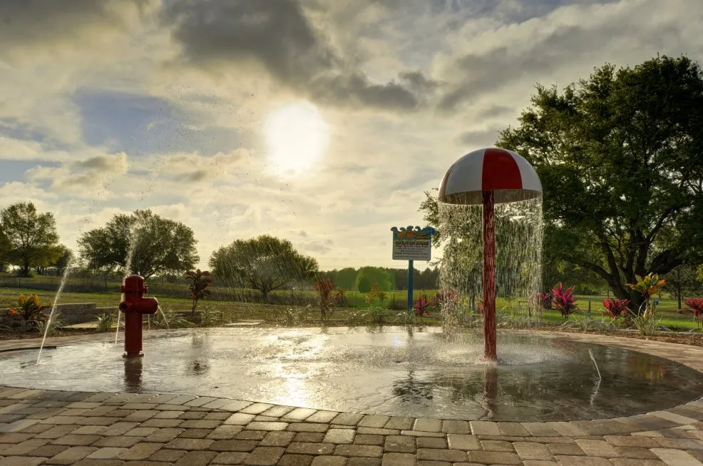 amazing sunsets at a splash park near Disney World and Orlando